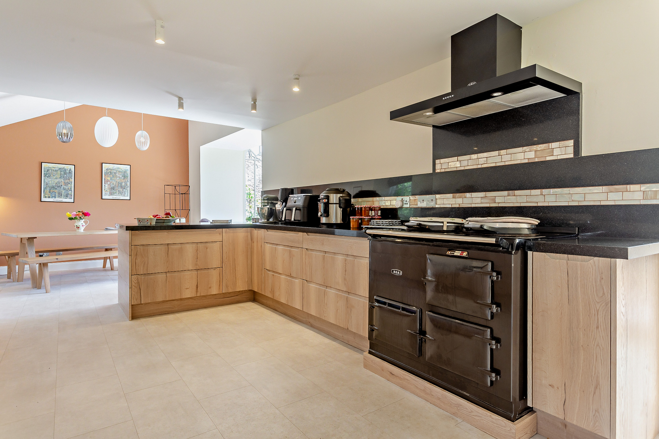 Bespoke kitchen with Aga